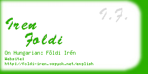 iren foldi business card