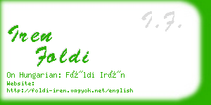 iren foldi business card